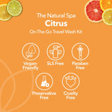 Citrus Mini "On-The-Go" Travel Wash Kit - Gift Set