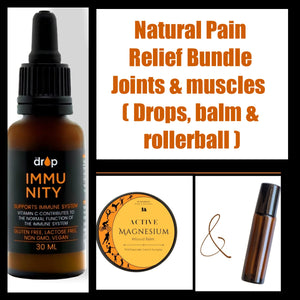 Natural Joint pain and muscle relief balm & matching rollarball plus a powerful unique anti inflammitory drops (40 times more bio available than other  leading brands)