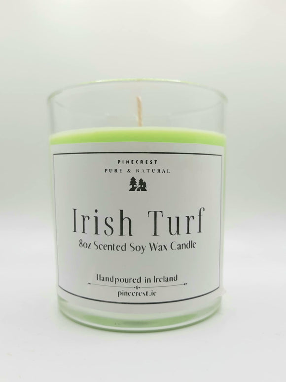 IRISH TURF handpoured Soy wax candle  ( Large 8 oz )