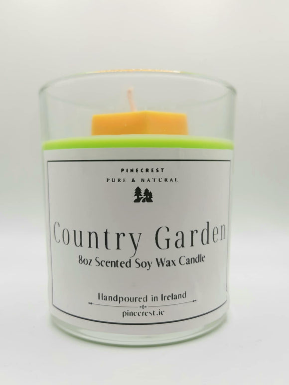 COUNTRY GARDEN  handpoured Soy wax candle ( Large 8oz )