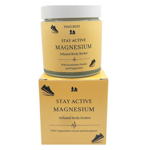 STAY Active Anti-inflammatory (Joint & Muscle Relief) Magnesium Infused Balm... Glass jar boxed