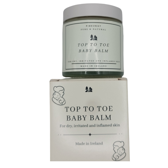 Top to Toe  BABY BALM Large Jar (The perfect natural solution for babies' delicate skin to Nourish, Relieve & Protect)