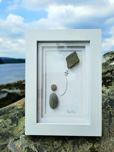 Windy Day - Kite Pebble Art By Rowan Ocean