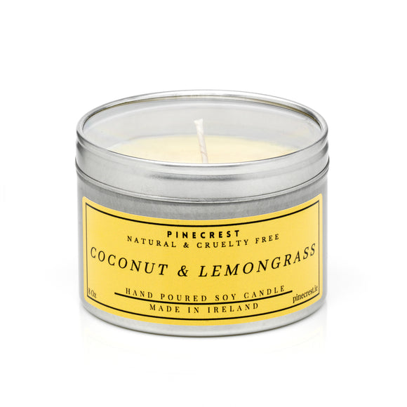 Coconut and Lemongrass 8oz Soy Candle