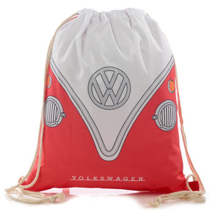 Volkswagen VW T1 Camper Bus Red Drawstring Bag